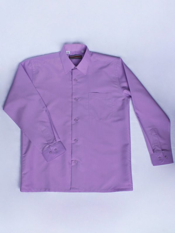Детская рубашка фиолетовая гладь вид