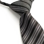 Детский галстук темно-серый с диагональными полосами в крапинку
