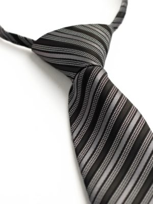 Детский галстук темно-серый с диагональными полосами в крапинку