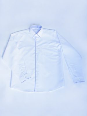 Рубашка Для Мальчика Белая С Окантовкой вид