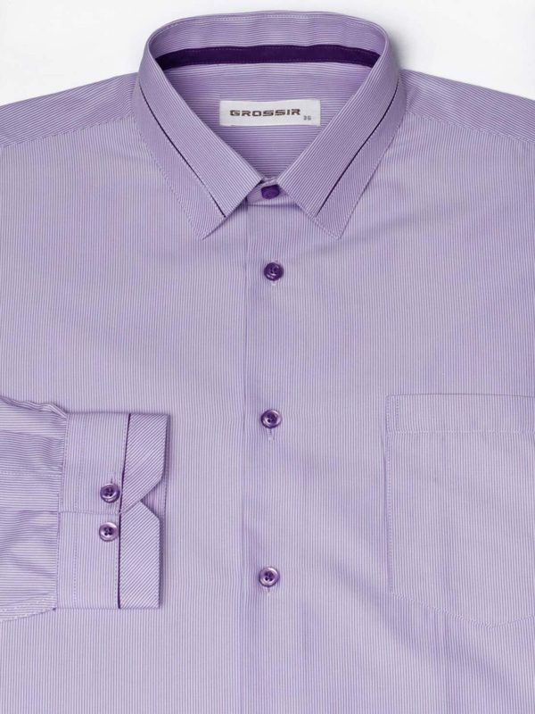 Рубашка Для Мальчика Фиолетовая Рябь