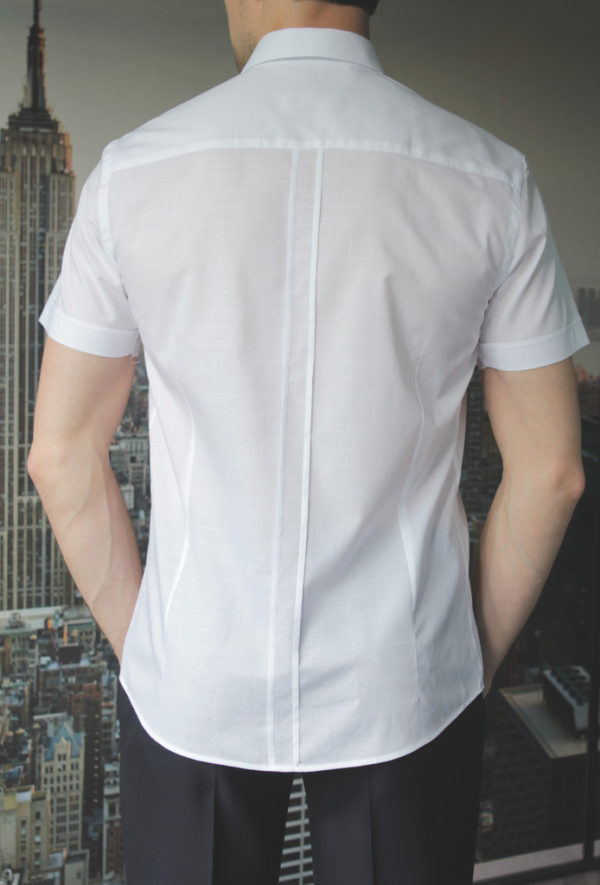 Белая легкая рубашка Vester 80216 S сзади