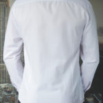 Белая подростковая рубашка Vester 68314 K сзади