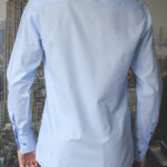 Рубашка в мелкую голубую клетку Vester 86216 S сзади