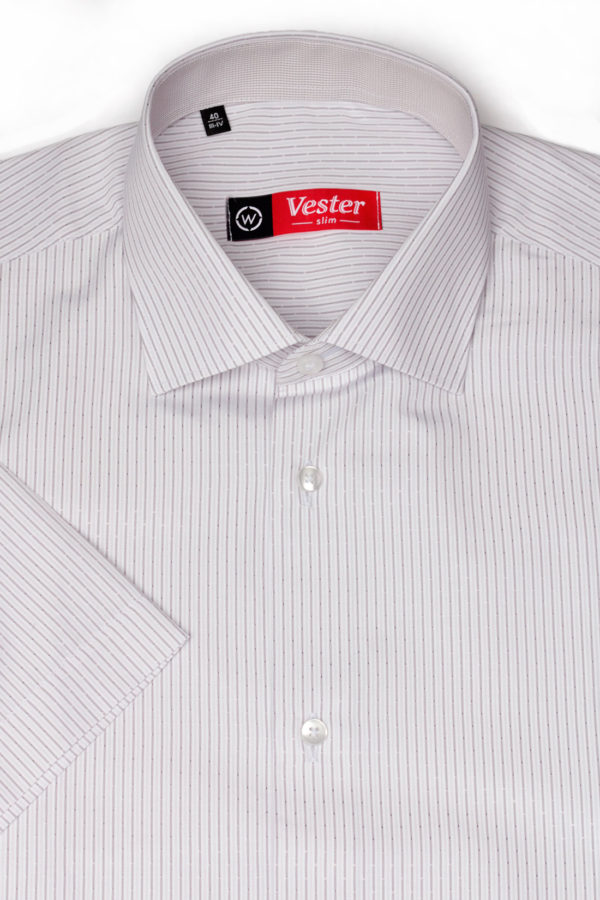 Рубашка в серую полоску Vester 79614 W