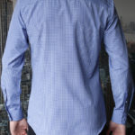 Рубашка в темно-синюю клетку Vester 93814 S сзади