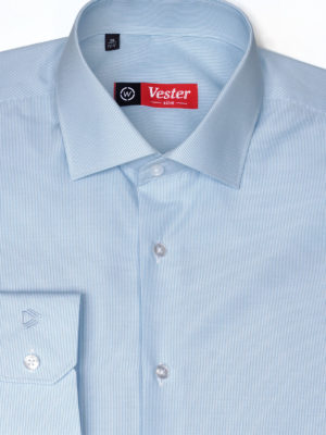 Рубашка в тонкую голубую полоску Vester 768814 W