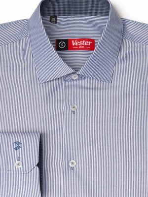 Рубашка в широкую синюю полоску Vester 93814 S