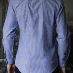Рубашка в широкую синюю полоску Vester 93814 S сзади