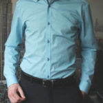 Рубашка мятная с зелеными линиями Vester 86816S_03