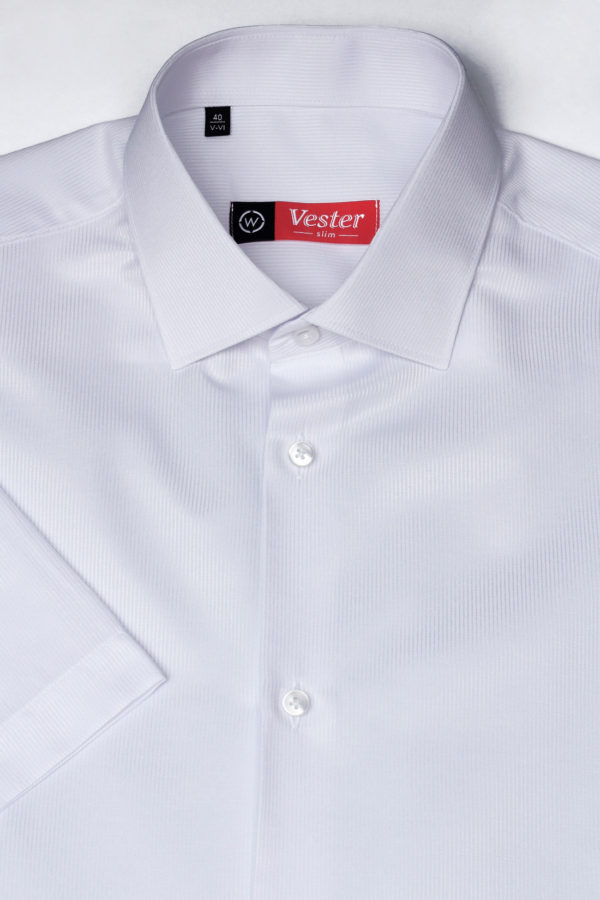 Белая рубашка с коротким рукавом Vester 72914 W