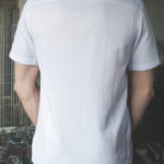 Белая рубашка с коротким рукавом Vester 72914 W сзади