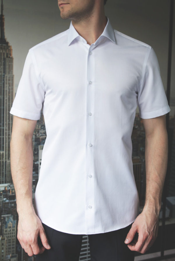 Белая рубашка с коротким рукавом Vester 72914 W спереди
