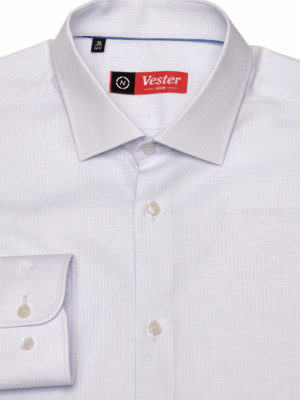 Рубашка нежно-голубая фактурная Vester 10416 W