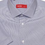 Рубашка с коротким рукавом в мелкую синюю клетку Vester 72914 S