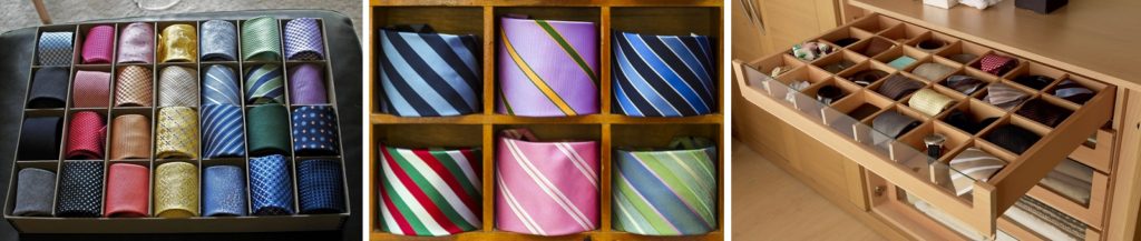 галстуки в скрученном виде - варианты